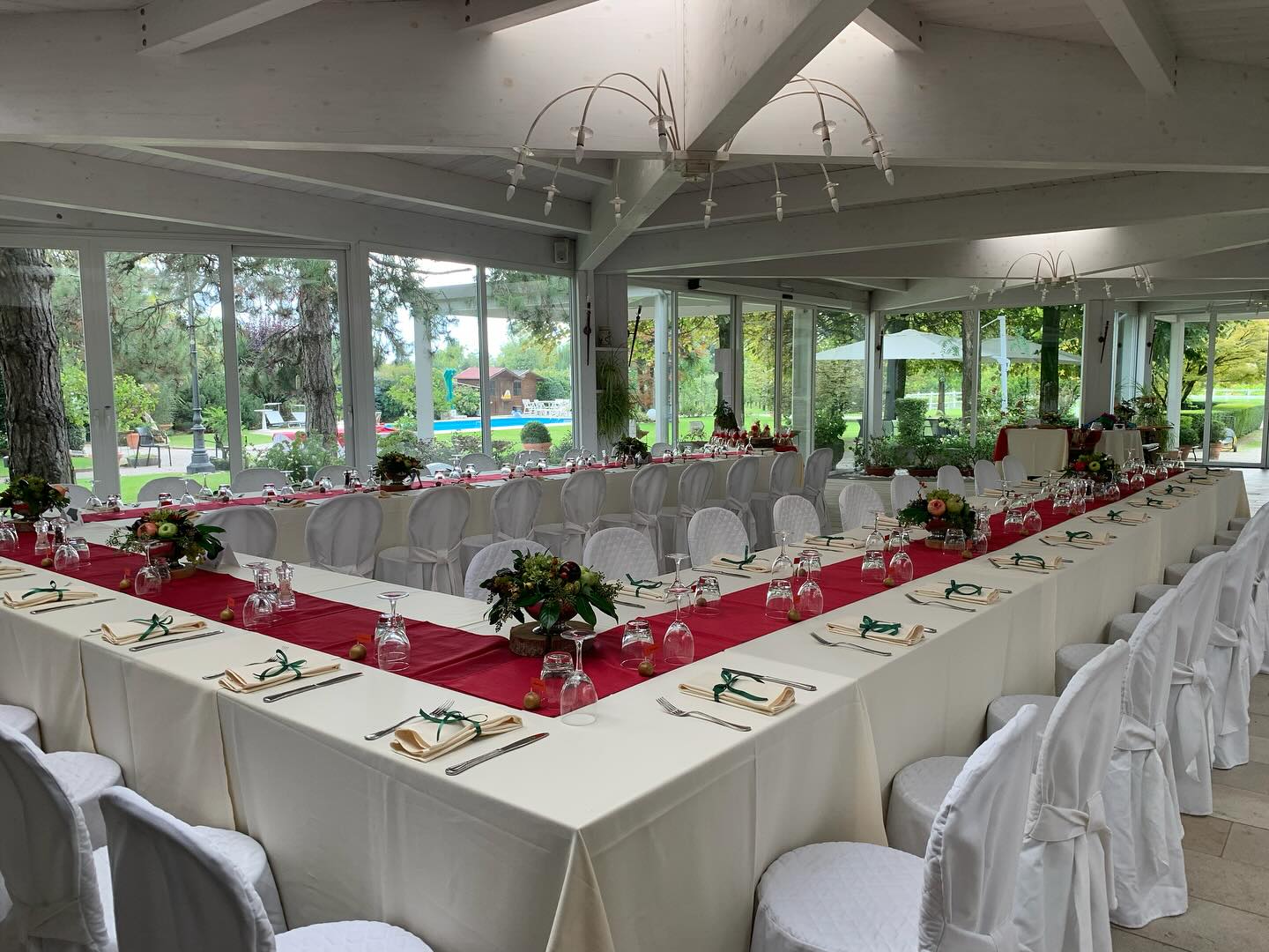 Indoor hall setup