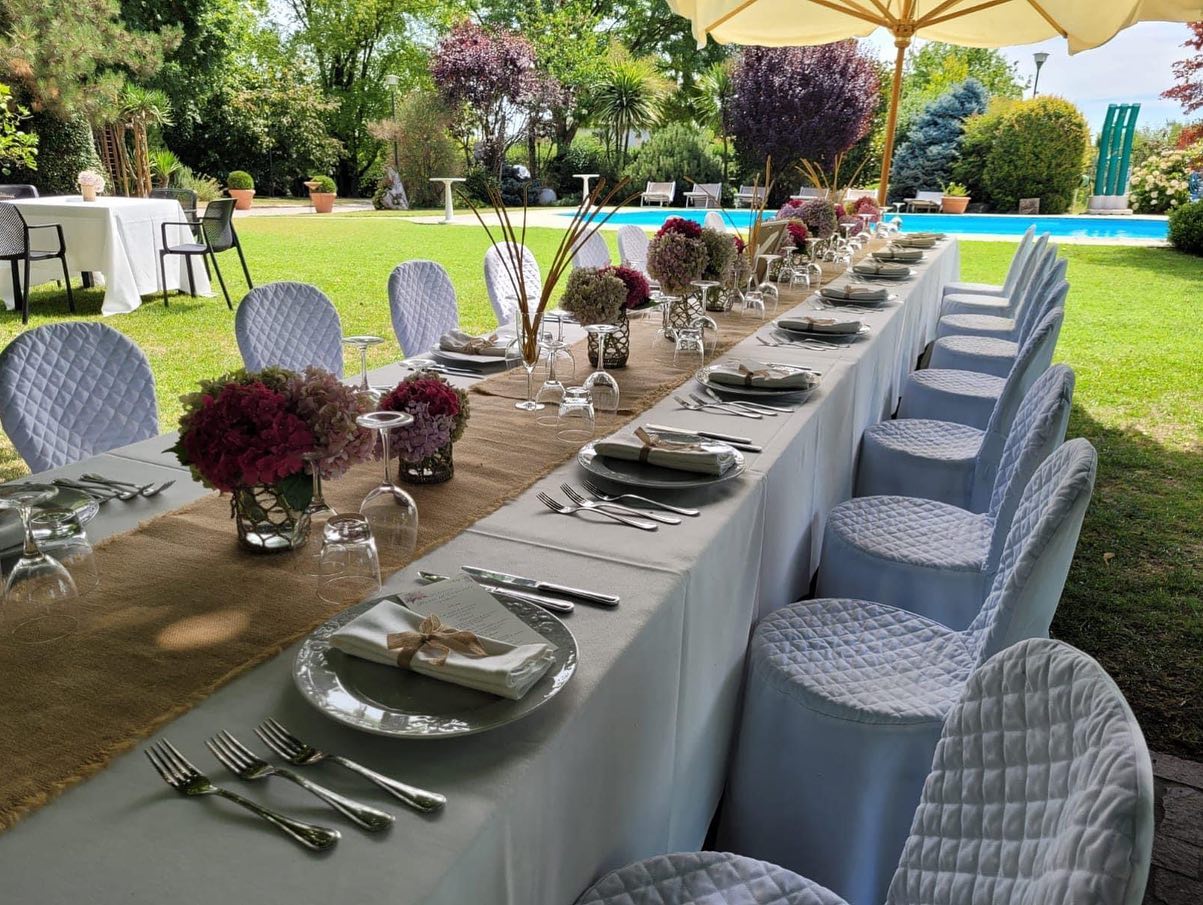 Poolside reception